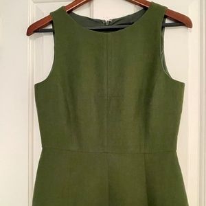 J Crew green sleeveless dress